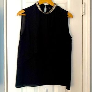 zara black halter neck top